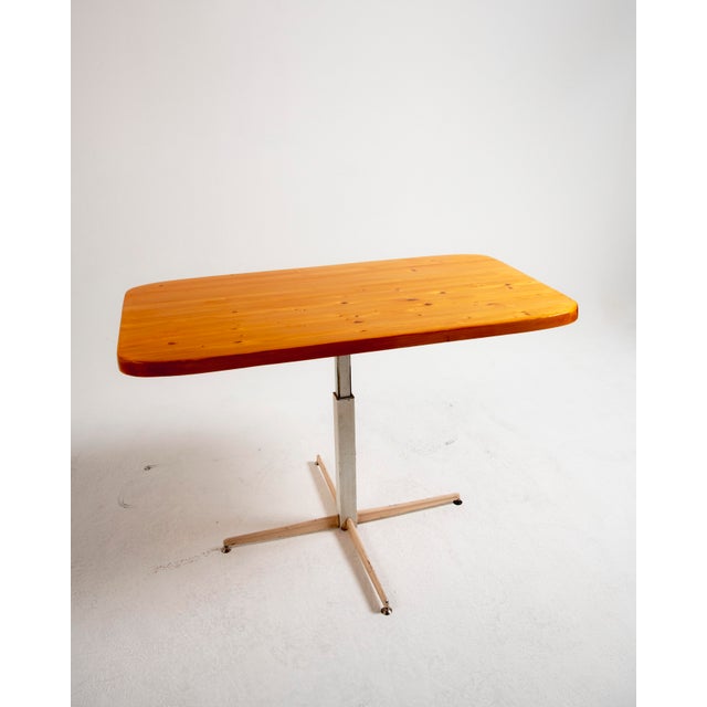 1970s Charlotte Perriand Style Adjustable Table For Sale - Image 4 of 6