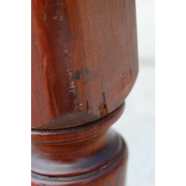 Vintage Solid Mahogany Four Poster Full/Double Bed | Chippendale Inspired | Heirloom Quality With Carved Fluted Columns | 1950s Usa For Sale - Image 16 of 17