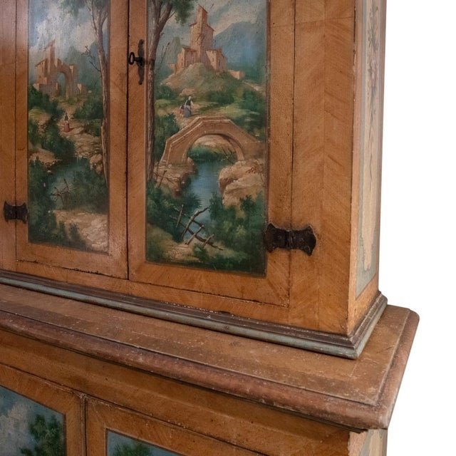 Italian Painted Cupboard in Pine For Sale - Image 4 of 7