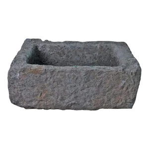 20" Inch Long Hand Chiseled Stone Trough 24-16