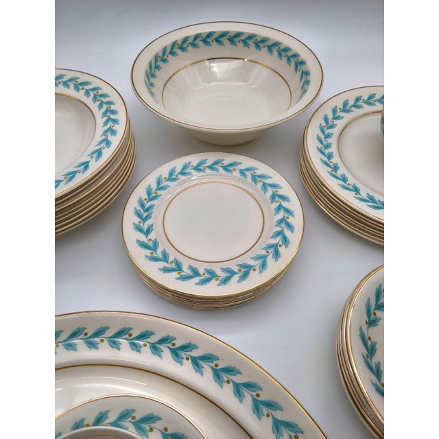 Johnson Brothers Vintage Johnson Bros Pareek England Dinner/Lunch Set of 40 Pieces For Sale - Image 4 of 10