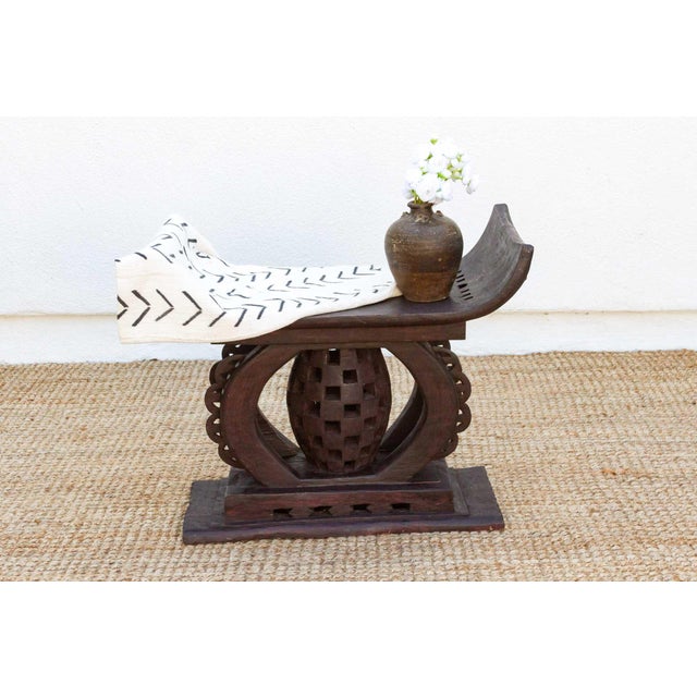 Tall Mid-Century African Asante Stool For Sale - Image 9 of 9