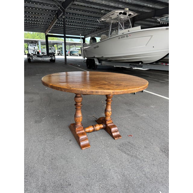 Antique 47'' Round French Dining Table For Sale In Nashville - Image 6 of 12