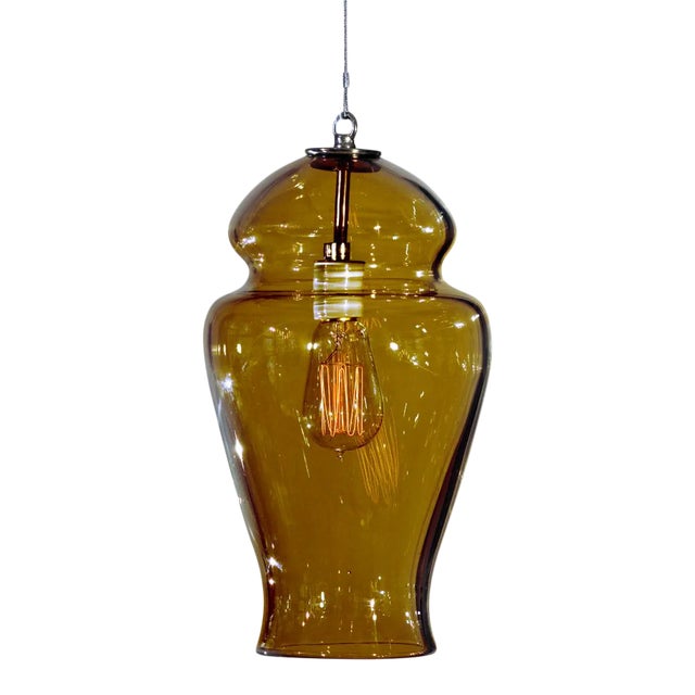 Gala Pendant Light from the Versuvius Collection in Amber For Sale
