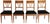 Antique Biedermeier Chairs in Cherry Wood, 1820, Set of 4, in Good conditions. Designed before 1890