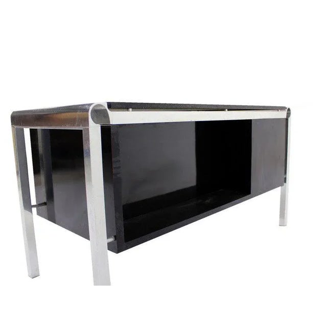 Mid Century Modern Heavy Granite Top Desk For Sale - Image 4 of 9