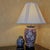 Late 20th Century Chinese Chinoiserie Porcelain Table Lamp With Floral Motif & Silk Shade — 28" For Sale - Image 17 of 18