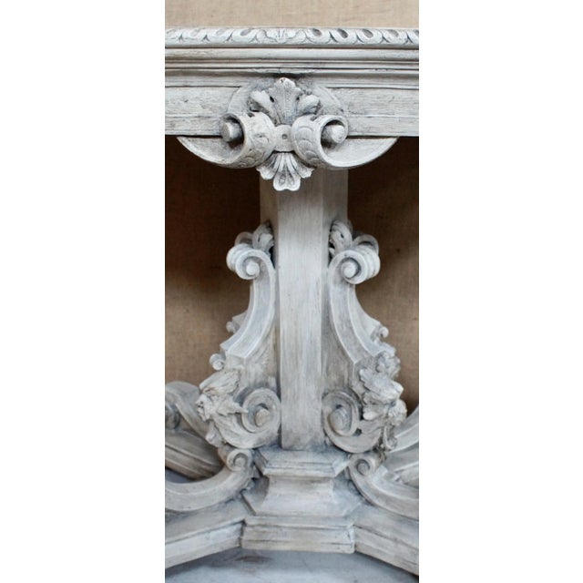 Victorian Baroque Style Italian Painted Faux Marble Centre Table For Sale - Image 9 of 13