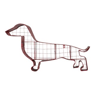 American Vintage Dauchshund Dog Wall Shelf For Sale