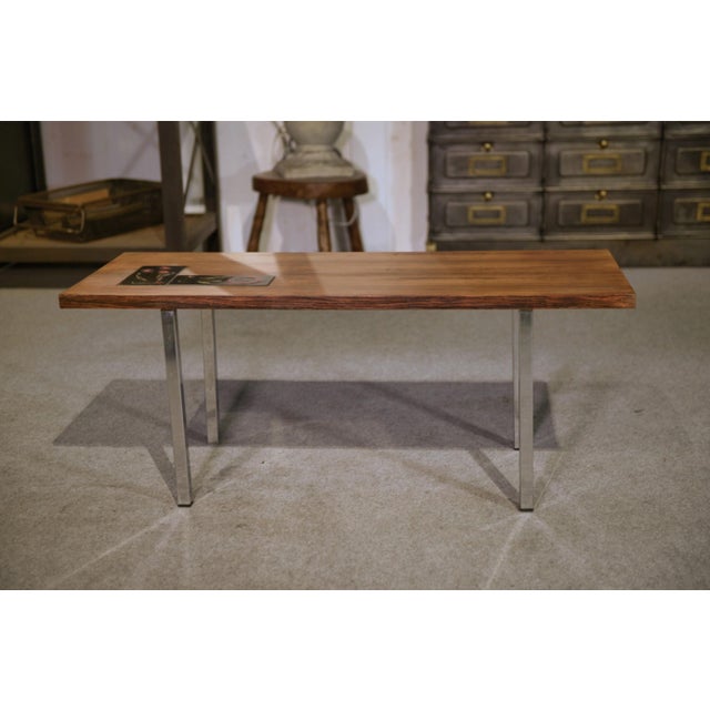 1960s Coffee Table in Wood and Ceramic, 1960s For Sale - Image 5 of 10