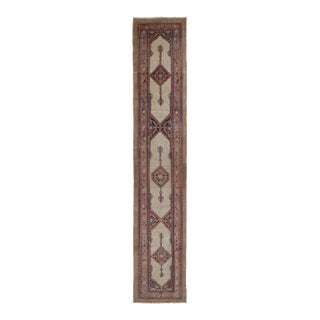 Antique Persian Sarab Extra-Long Runner with Geometric Medallions - Rug & Kilim For Sale