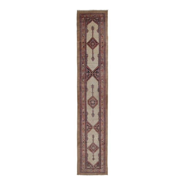 Antique Persian Sarab Extra-Long Runner with Geometric Medallions - Rug & Kilim For Sale