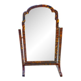 Antique Shell & Horn Tilt-Top Vanity Mirror For Sale