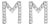 10K White Gold 1/10 Cttw Diamond 'M' Initial Stud Earring For Sale