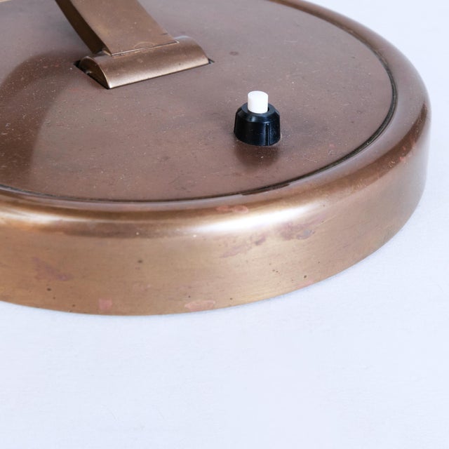 Gold Adjustable Table Lamp by Christian Dell for Kaiser Idell / Kaiser Leuchten, Germany, 1950s For Sale - Image 8 of 9