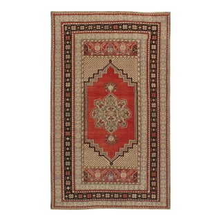 Vintage Turkish Oushak Rug 3'6 X 5'7 For Sale