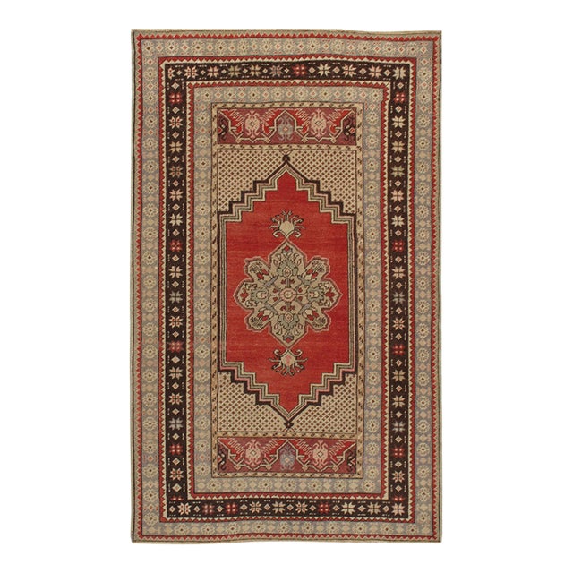 Vintage Turkish Oushak Rug 3'6 X 5'7 For Sale