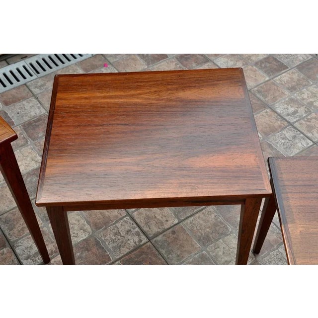 Danish Wooden Nesting Tables, Set of 3 For Sale - Image 17 of 18