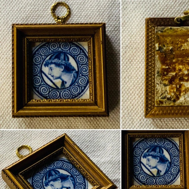 Victorian Antique Wedgwood Etruria Fireplace Tile - Framed London House Memento, Diplomat's Estate For Sale - Image 3 of 18