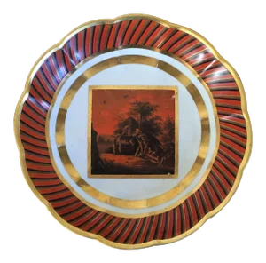 1800s English Georgian Derby Porcelain Plate