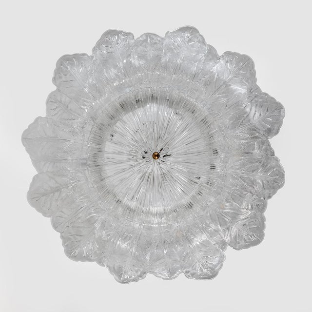 Large Italian Murano Glass Leaf Flush Mount, 2000 For Sale - Image 3 of 13
