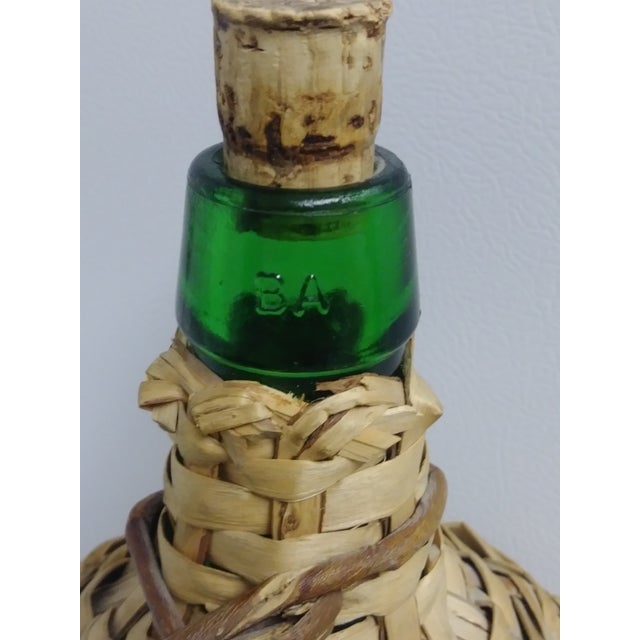 1970s Wicker Wine Bottles - a Pair For Sale - Image 6 of 13