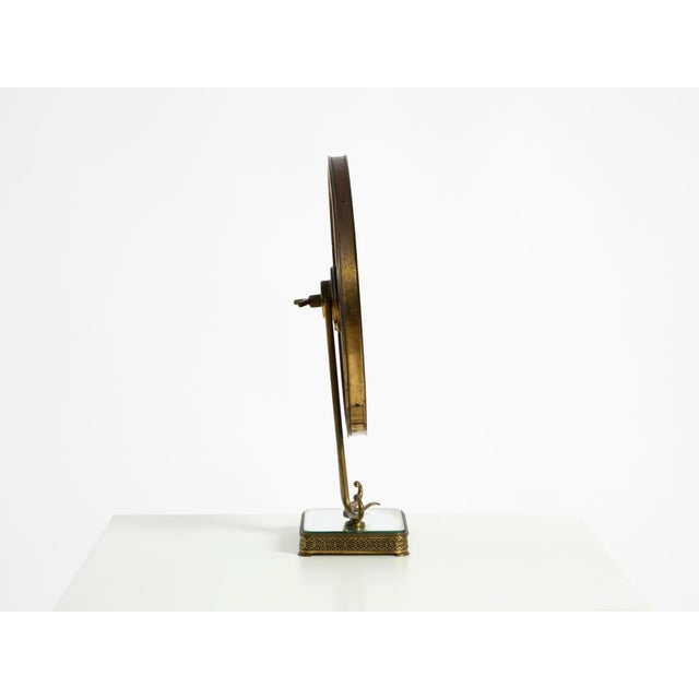 Metal Large Mid-Century Italian Brass Table Mirror, 1950s For Sale - Image 7 of 18