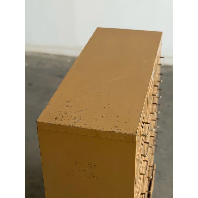 Tan Vintage Steelmaster Industrial Multi-Drawer Cabinet For Sale - Image 8 of 15