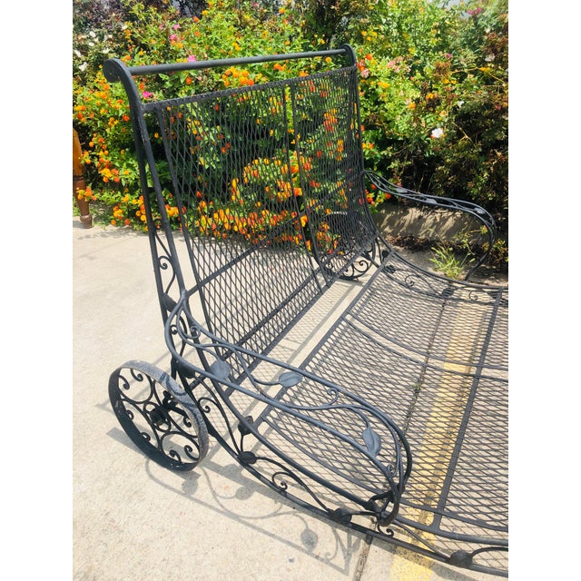 Vintage Wrought Iron Double Chaise Lounge Chairish