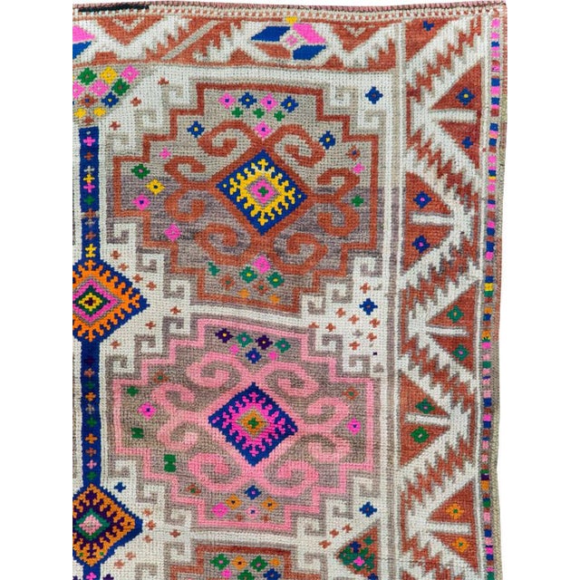 Galerie Shabab Collection Mid-20th Century Turkish Anatolian Wide Gallery Runner For Sale - Image 4 of 10