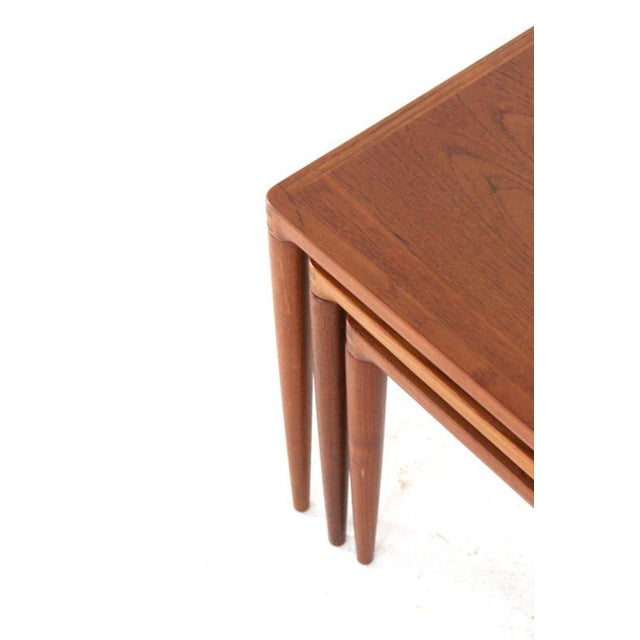 Nesting Tables by Henry W. Klein for Bramin, 1960s, Set of 3 For Sale - Image 3 of 8