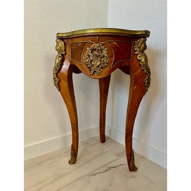 Marble Pedastals With Unique Bronze Design For Sale - Image 4 of 4