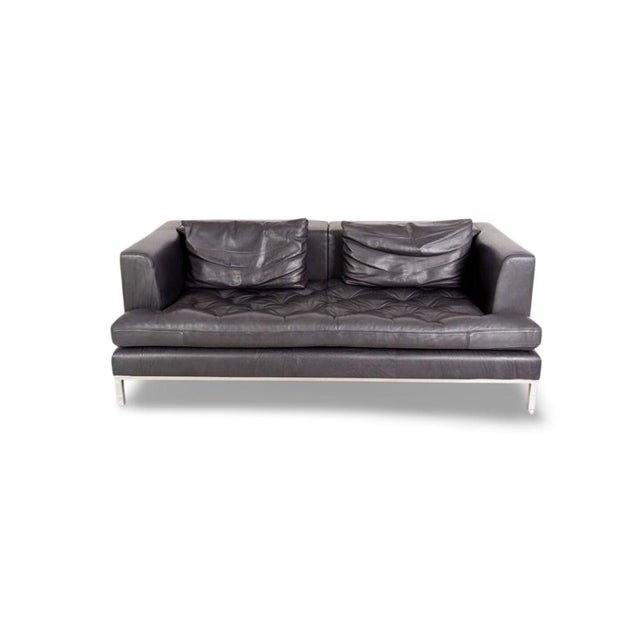 DS-0040 2-Seater Sofa in Black Leather from de Sede For Sale - Image 15 of 15