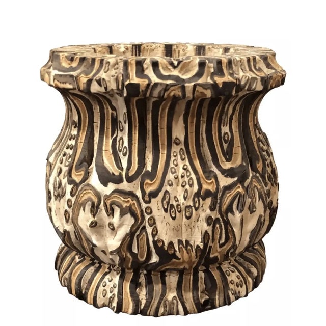Exotic Intricate Patterned New Zealand Tree Fern Vase Material: Tree Fern Mamaku Wood Ponga Kiln Dried Vintage item from...