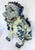 Figurative 24" Nanking Blue White Porcelain Chinese Temple Guardian Lion Foo Dog Sheshi, Canonbury For Sale - Image 3 of 16