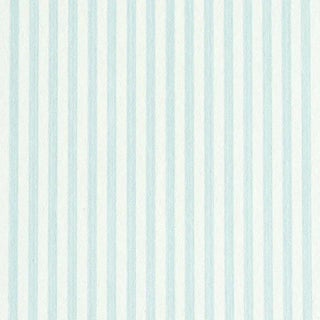 Schumacher Edwin Stripe Narrow Wallpaper in Sky For Sale