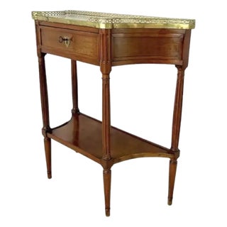 Louis XVI Bronze Mounted Marble Top Console Dessert Server For Sale