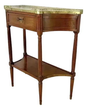 Louis XVI Bronze Mounted Marble Top Console Dessert Server