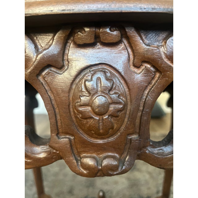 Early 20th Century Early 20th Century Louis XV Revival Carved Walnut Occasional Table For Sale - Image 5 of 6