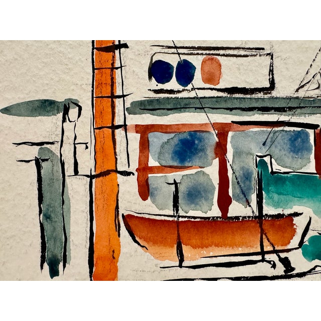 Original watercolor on paper by Henry Emil Salloch, also known as Heinz Emil Salloch, the German-born American artist and...