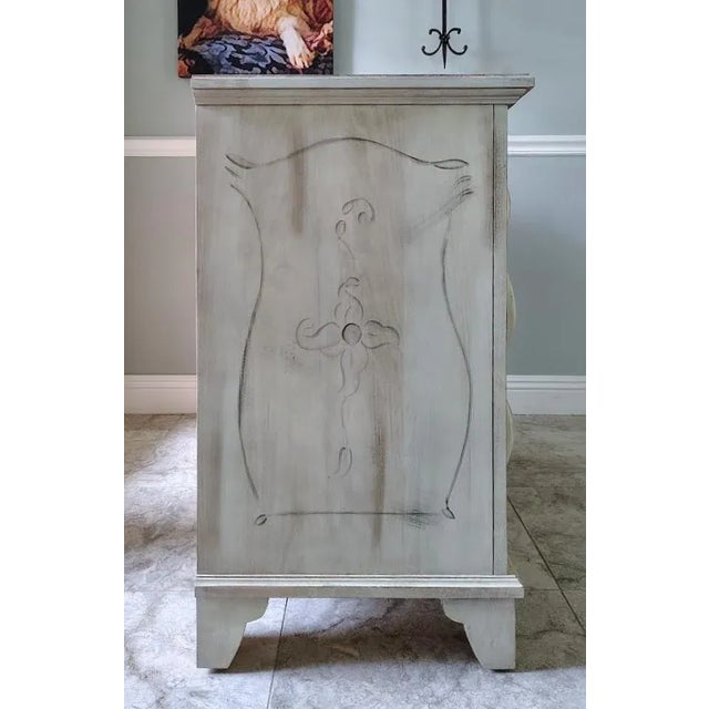 Ethan Allen Hand Painted Chest of Drawers With Mirror For Sale - Image 10 of 18