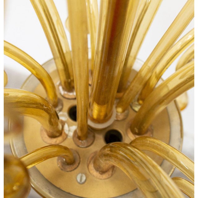 Venetian Murano Blown Glass Chandelier For Sale - Image 9 of 16