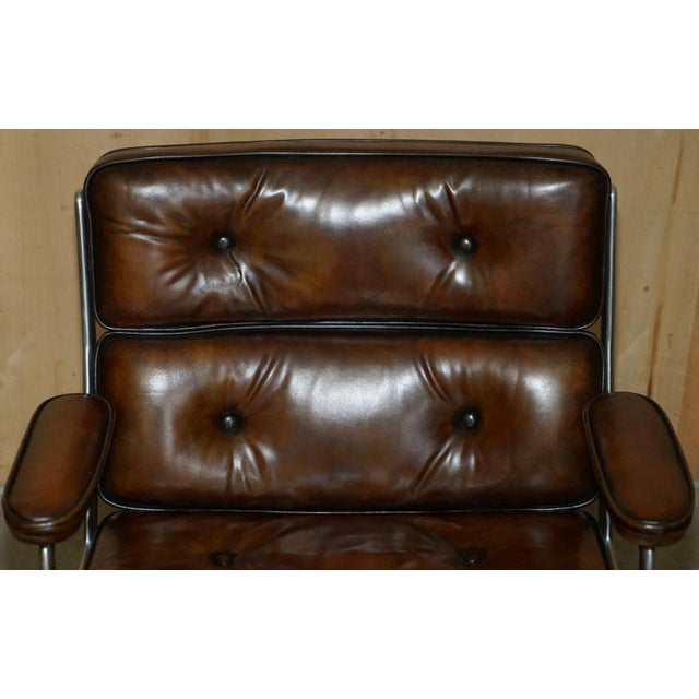 1960s Herman Miller Eames Time Life Lobby Chair in Brown Leather For Sale - Image 13 of 17