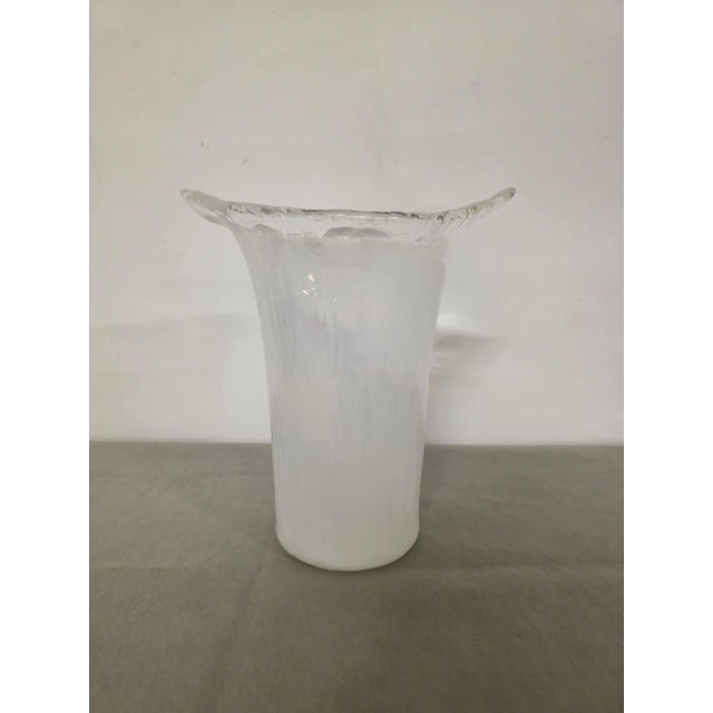 La Murrina Vase Refined Murano glass vase. Made of clear glass enriched with delicate white highlights. La Murrina is a...