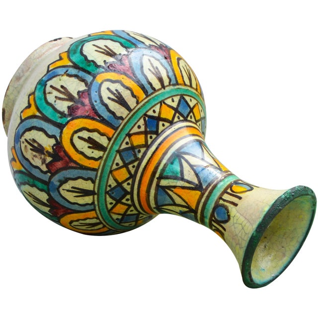 Antique Moroccan Ceramic Vase For Sale In New York - Image 6 of 8