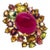 Bochic “Orient” Vintage Natural Ruby, Diamond & Multi Sapphire Ring Set In 18K G For Sale