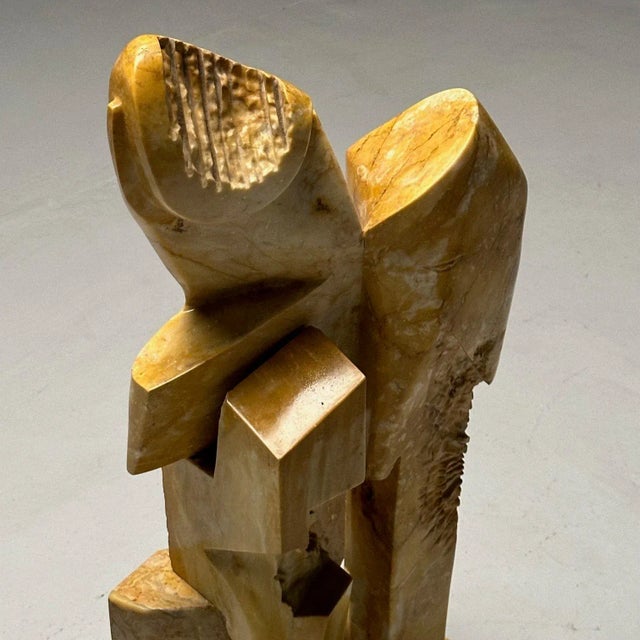 Mid-Century Modern Abstract Marble Sculpture / Statue, Signed and Dated, 1983 For Sale - Image 11 of 12