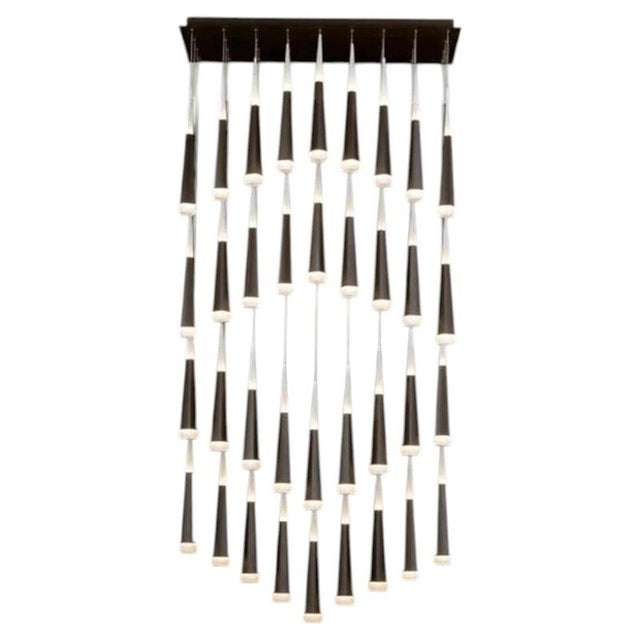 Black Meteoriti Di Metallo Chandelier in Aluminum and Acrylic by Jago For Sale - Image 11 of 11