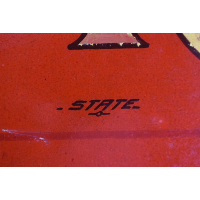 Cocktails Served in the Plaza Room C1940s Hand-Painted Wooden Sign For Sale - Image 4 of 4