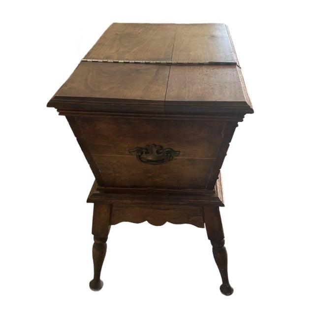 Wood 1940s Primitive Dough Box Table For Sale - Image 7 of 10